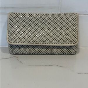 Vintage Whiting & Davis Enamel Mesh Convertible Clutch Shoulder Bag